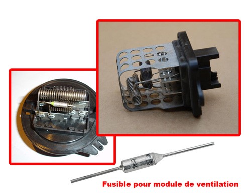 Fusible pulseur d'air ventilation