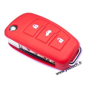 Housse coque silicone clé Audi Q7 A3 A5 A6L Q3 Q5 A4L T A8  