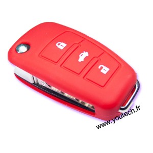 Housse coque silicone clé Audi Q7 A3 A5 A6L Q3 Q5 A4L T A8  